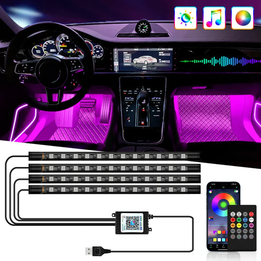 Neon Glow Car Interior Lights