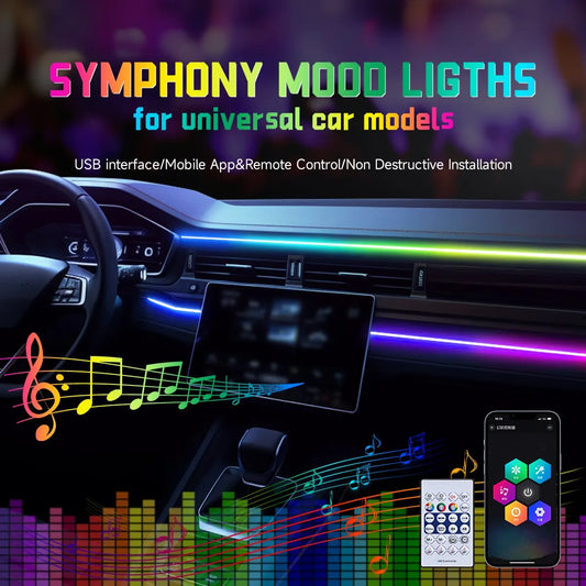 Colorful Car Interior Light Kit